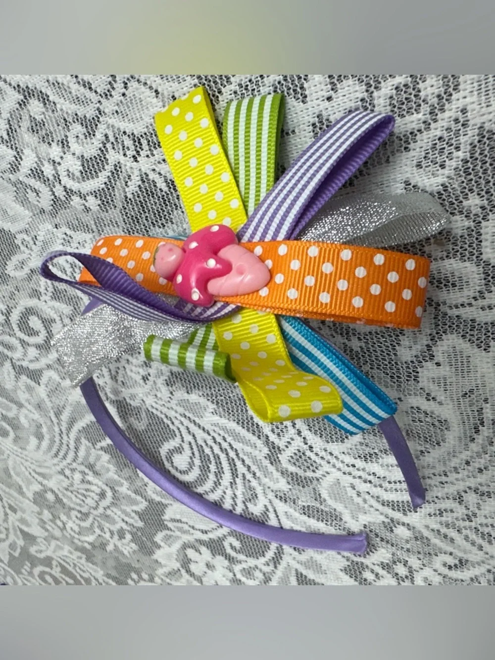 Girls Ribbon Bow Headbands 🎀 6pc Multicolor Cute Set